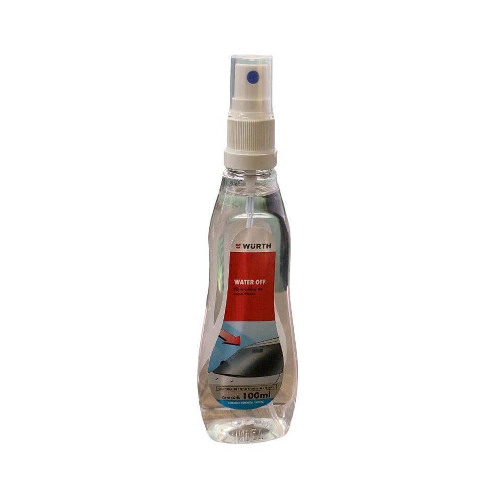 Filme Invisível Repelente de Água Vidro Para-Brisas Water Off 100ml Wurth