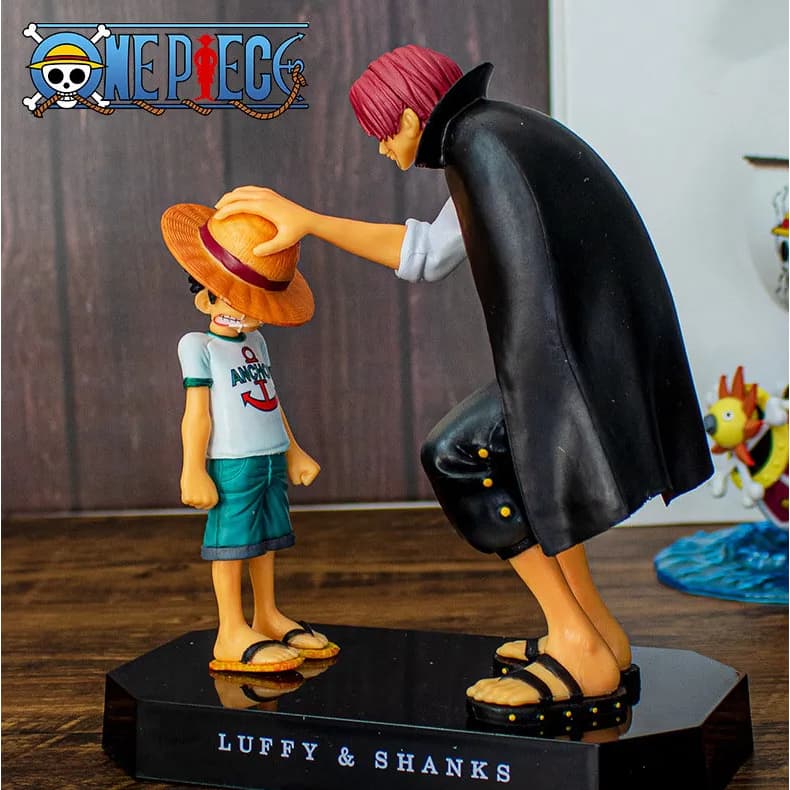Figura de Ação Luffy e Shanks - One Piece - Monkey D. Luffy - Anime