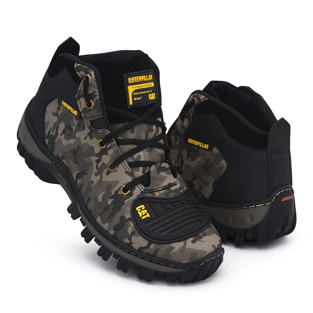 Bota Coturno Masculina Costurada Sola De Borracha Tratorada Adventure Confortável Trabalho Moto