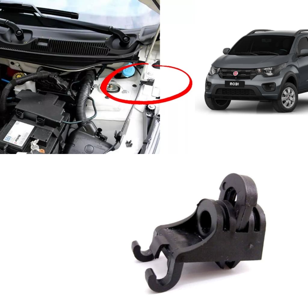 Suporte Trava Presilha Base Vareta Capo Fiat Mobi Original