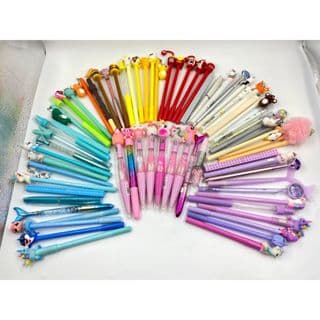 Kit Canetas Divertidas 50 Unidades. Sortidos - Papelaria Fofa e Criativa COD 811