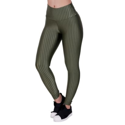 Calça Legging Poliamida, Ótimo Para Academia/ Cintura Alta - Tecido Brilhoso 3D