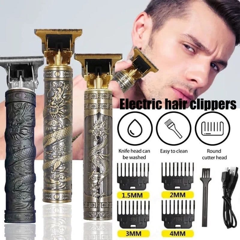 Máquina De Cortar Cabelo Para Barba Masculina Designer Aleatório Elétrico Profissional