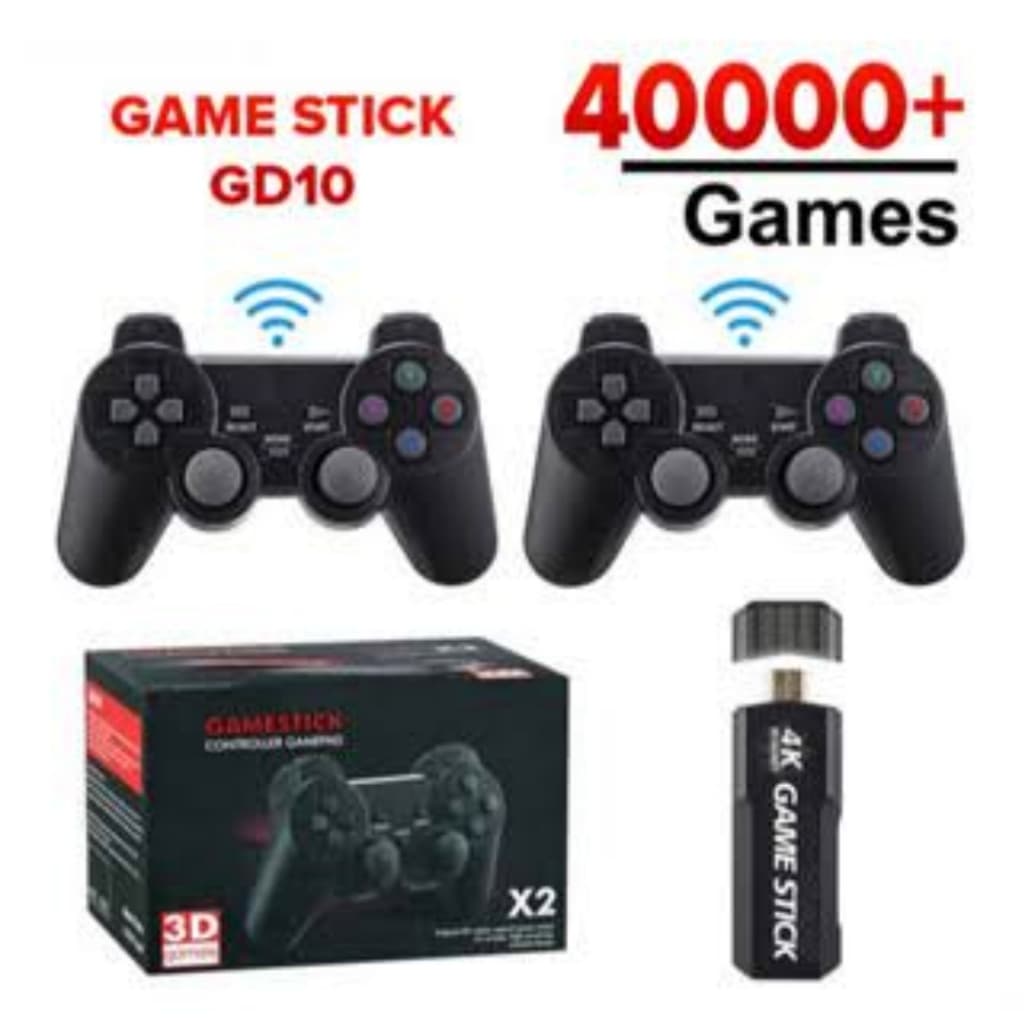 Vídeo Game Retrô sem fio Game Stick GD 10 + 40.000 jogos versão Premium X2