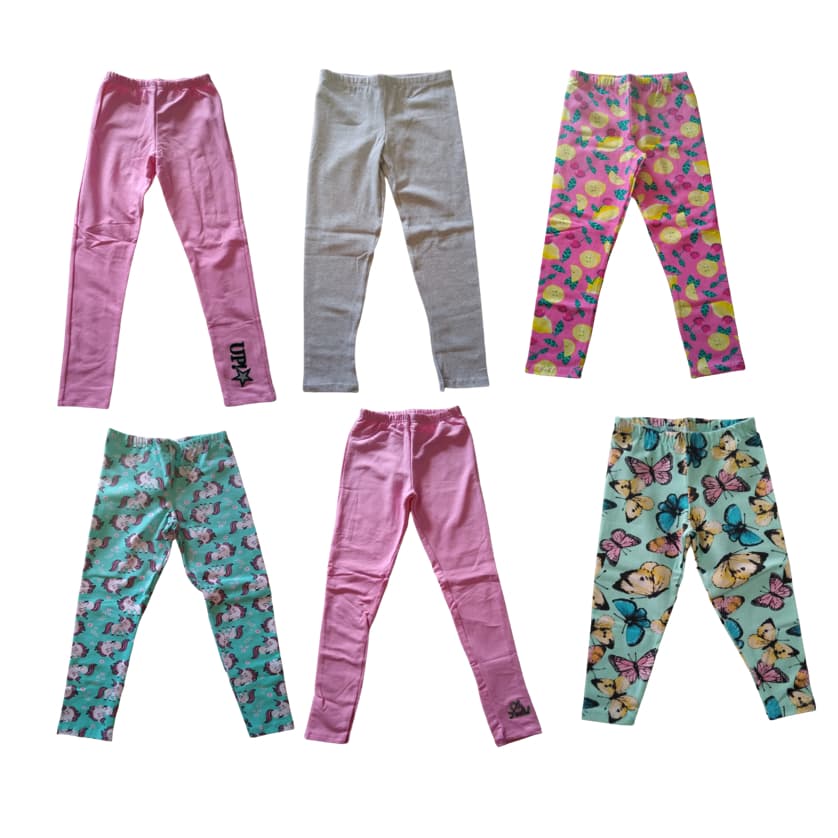 Kit 2 Calça Legg Infantil Menina Legging