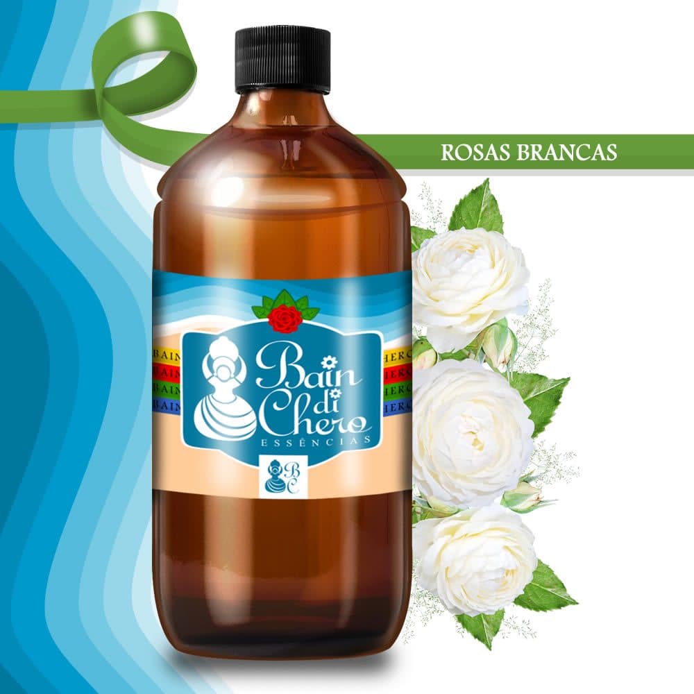 Essência Aromática Concentrada P/ Velas e Cold e Hot Process - Rosas Brancas 500ml/1Litro