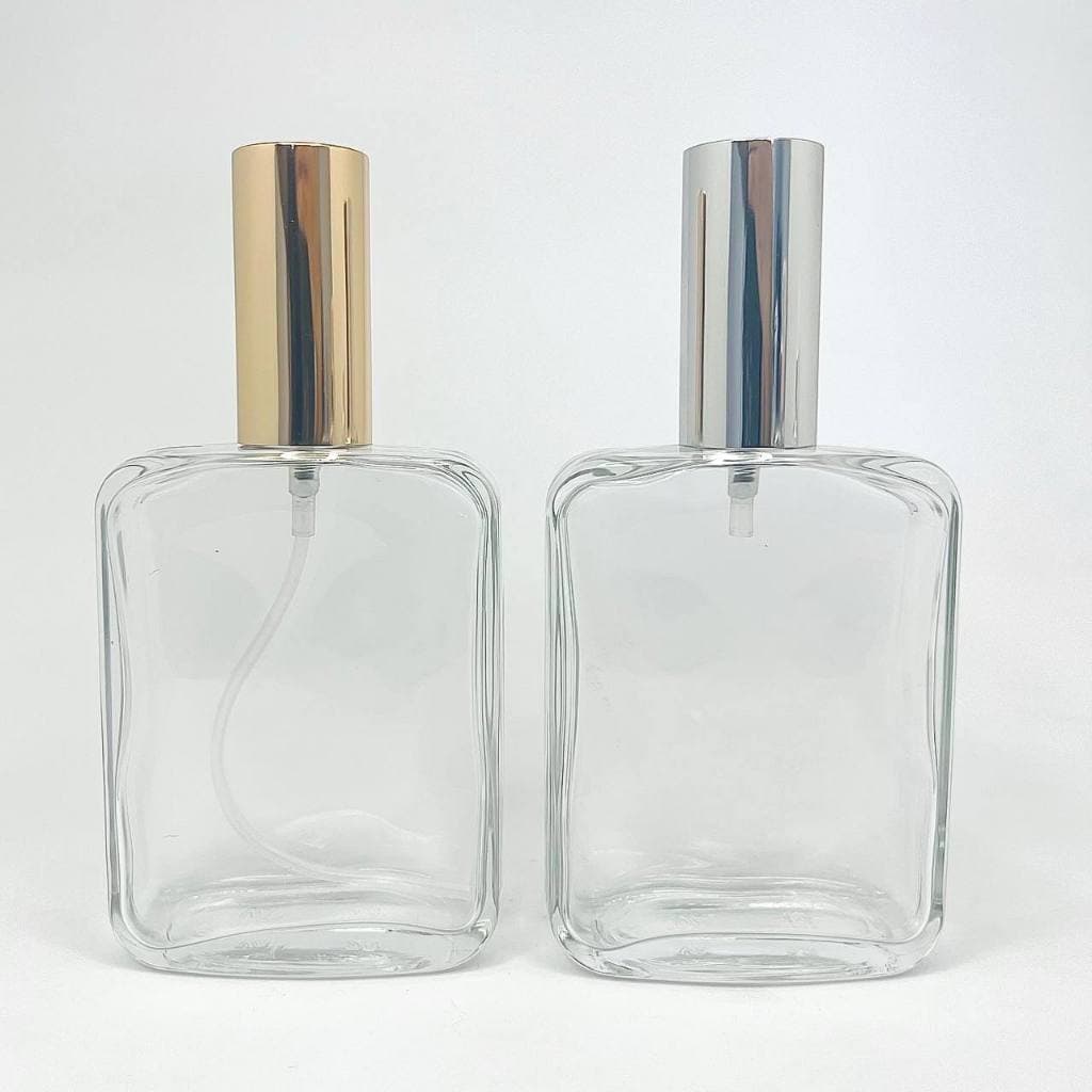 Vidro Quadrado Perfume Válvula Spray Luxo 100mL Beleza Maquiagem