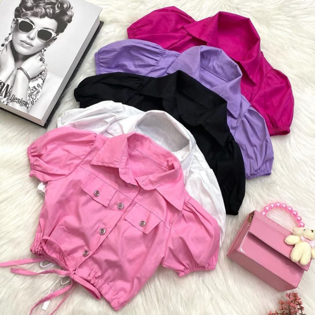 Camisa Cropped Infantil Manga Curta Confortavel