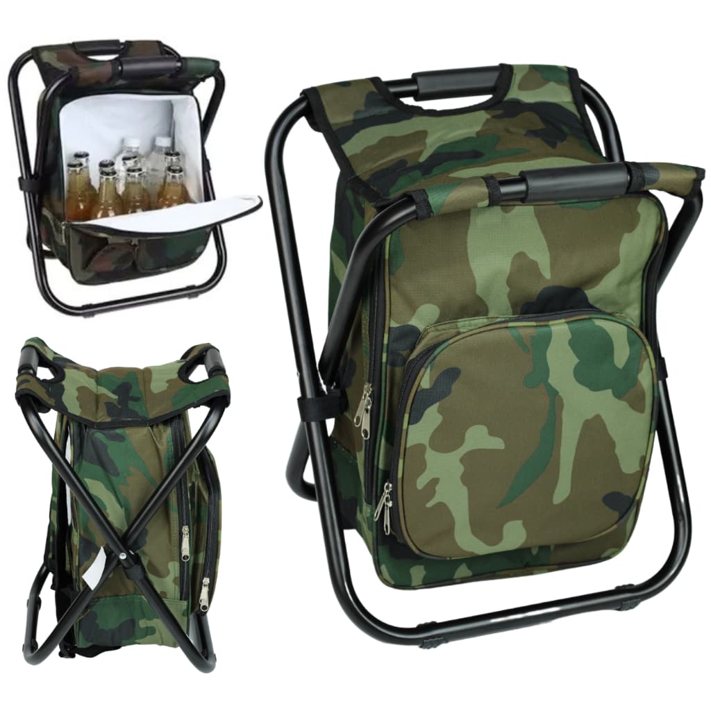 Mochila Banco Semi Térmica Com Dobrável Esportes Pesca Praia Camping Trilha