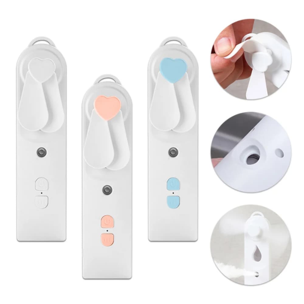 Ventilador Nano Mister 2 em 1 Alongamento e Extensão de Cílios Spray Umidificador Facial Portátil
