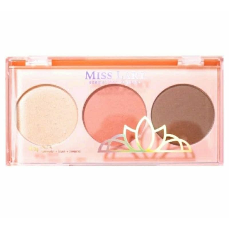 paleta trio (iluminador+blush +contorno)