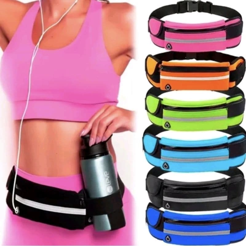 Pochete porta garrafa de água esportiva corrida slim impermeável porta celular caminhada corrida academia promoção
