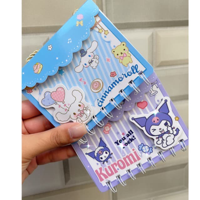 Kit com 2 mini caderno de anotacao bloco de notas hello kitty Sanrio