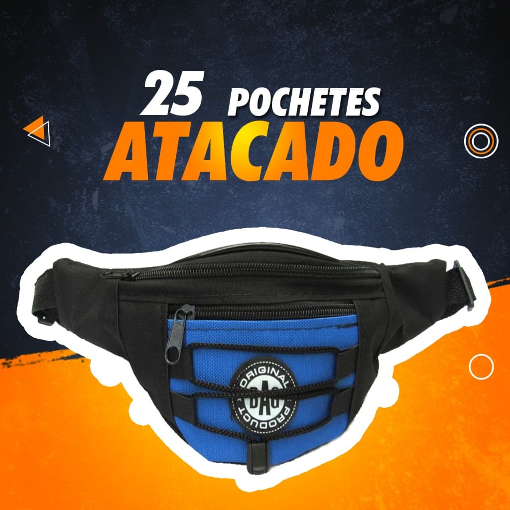 Kit 25 Pochete Masculina Feminina Simples Barata, Camping, Pochete Caminhada, Corrida Produto Bag Direto Fábrica Revenda