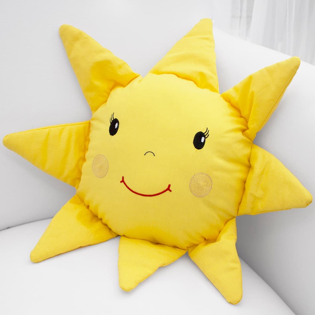 Almofada Decorativa Enfeite Infantil 100% Algodão - Sol