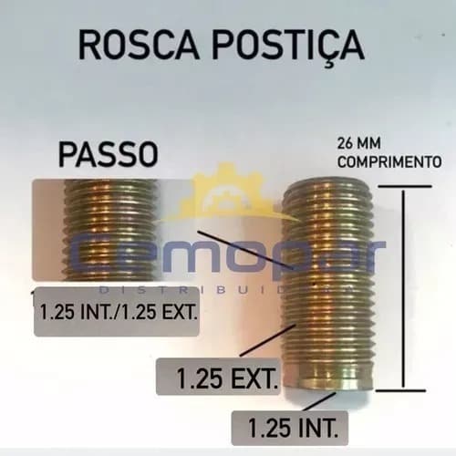 Bucha De Rosca Postiça M 10x12x1.25 Kit C/10 Peças