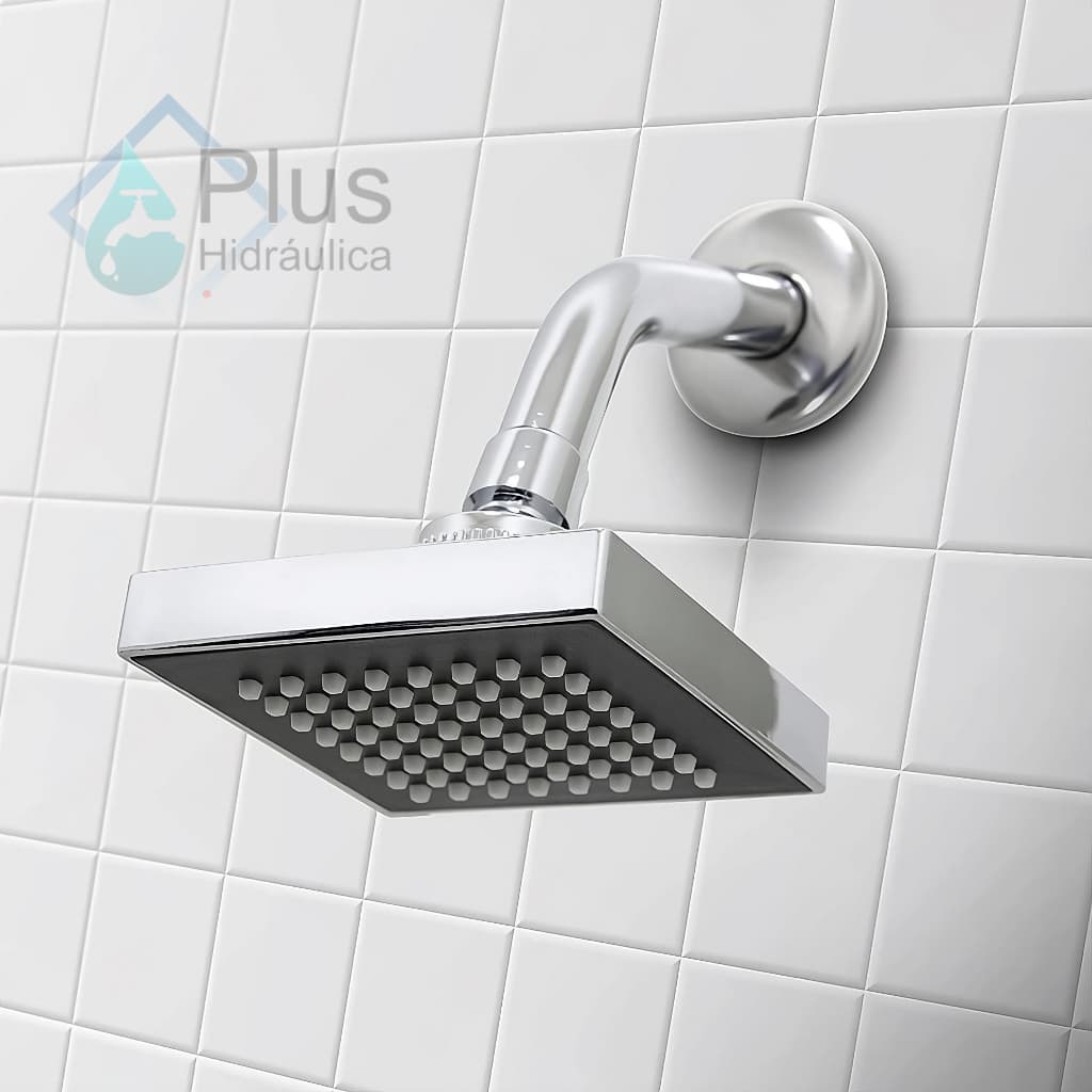 Ducha Chuveiro Aquecedor Solar a Gás Quadrado Articulado