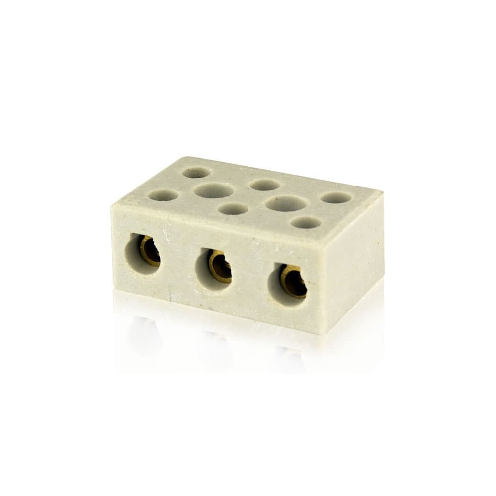 Conector De Porcelana Cerâmica Cabo 16mm 3polos