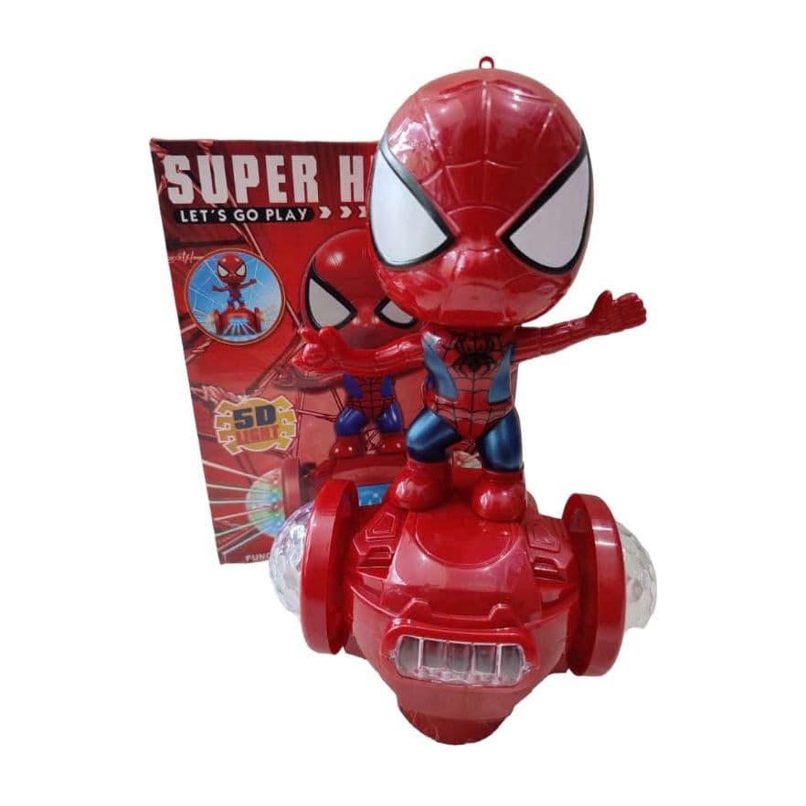 Homem Aranha Marvel de hoverboard Elétrico Com Luz E Música Brinquedo Infantil
