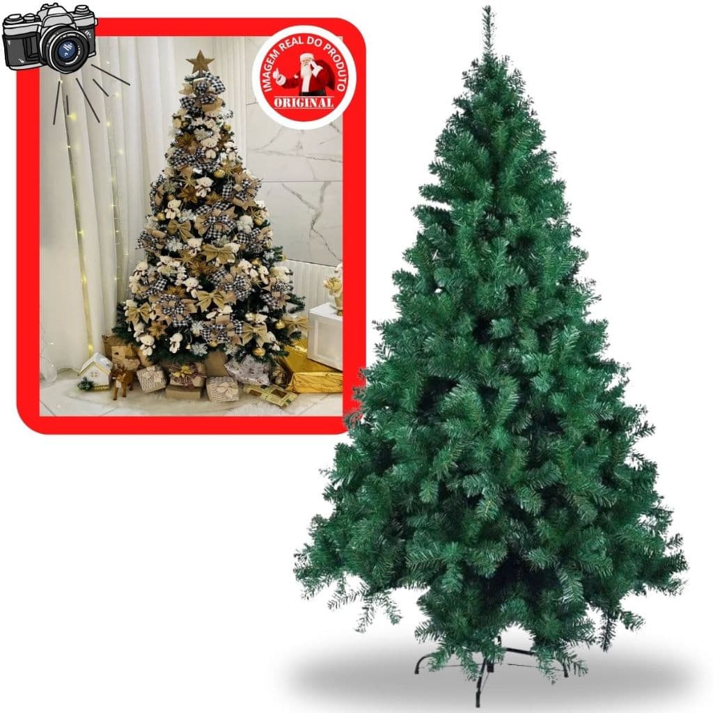 Árvore Natal Verde 2,1m 950 Galhos Pinheirinho Tradicional