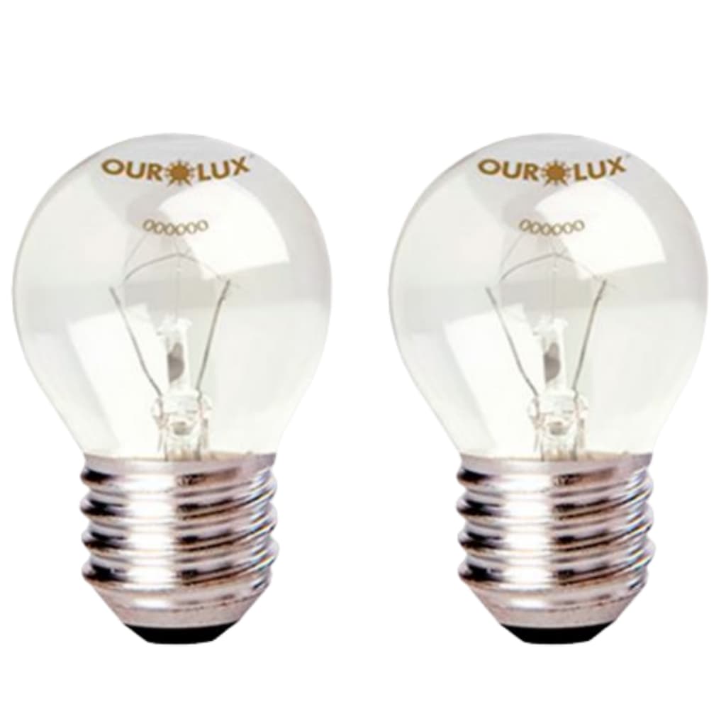 Kit 2 Lâmpadas Para Geladeira Fogão Incandescente 40w - 127v