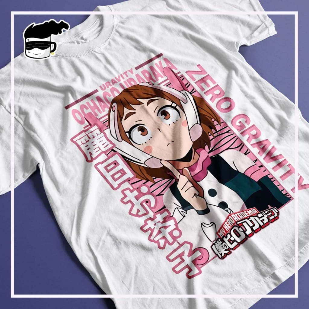 Camisa Uraraka My Hero Academia Unissex Camiseta Anime Boku no Hero