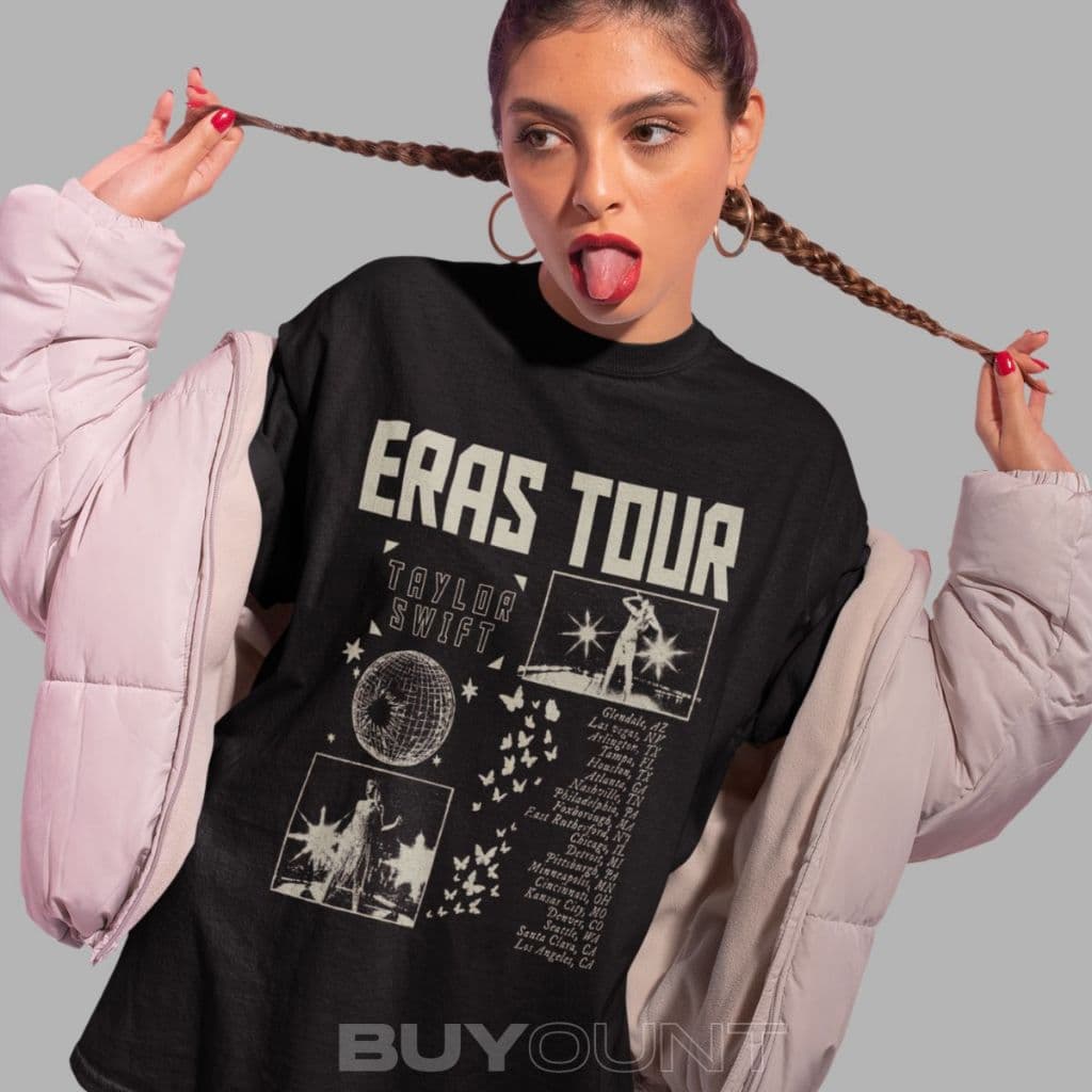 Camiseta Taylor Swift Eras Tour Algodão Unissex