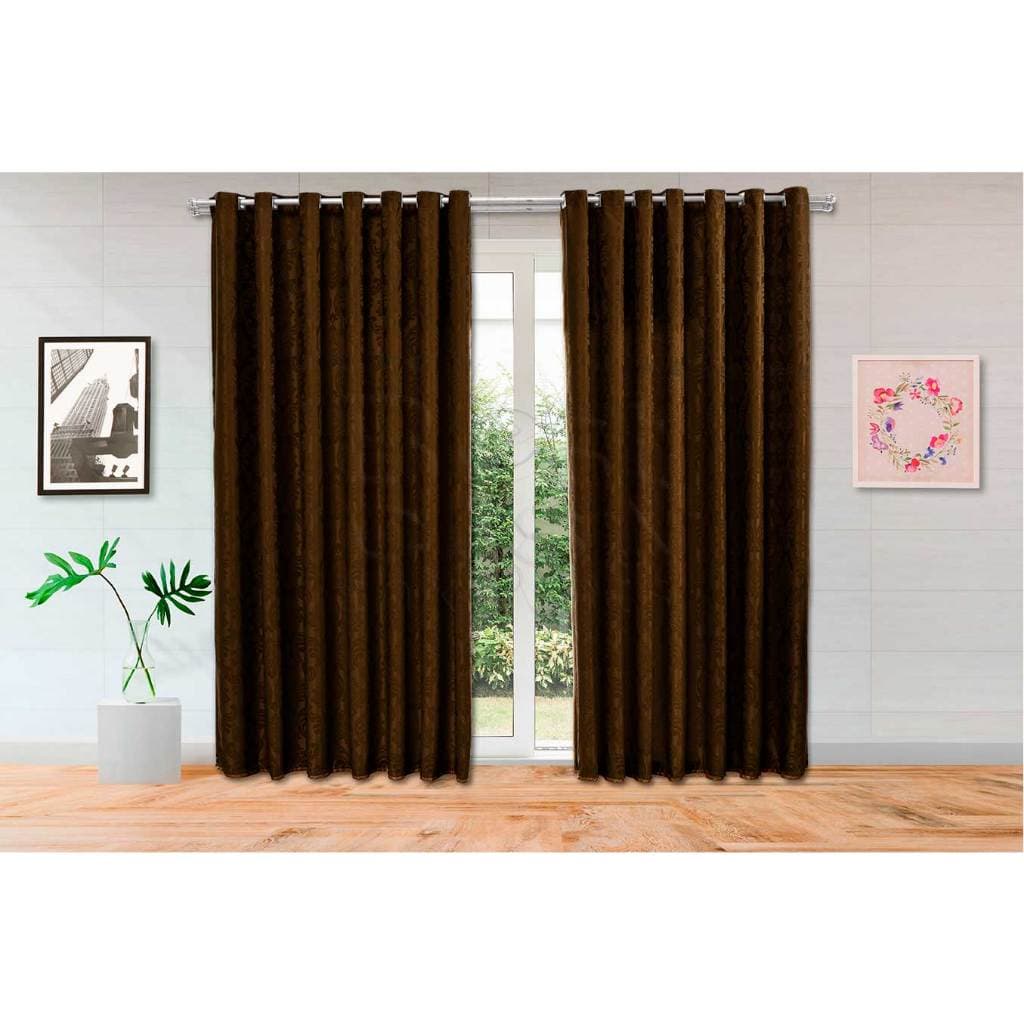 Cortina Jacquard Brasão 4,00m x 2,70m Semi Blackout  para a Decoração de casa para janelas e portas