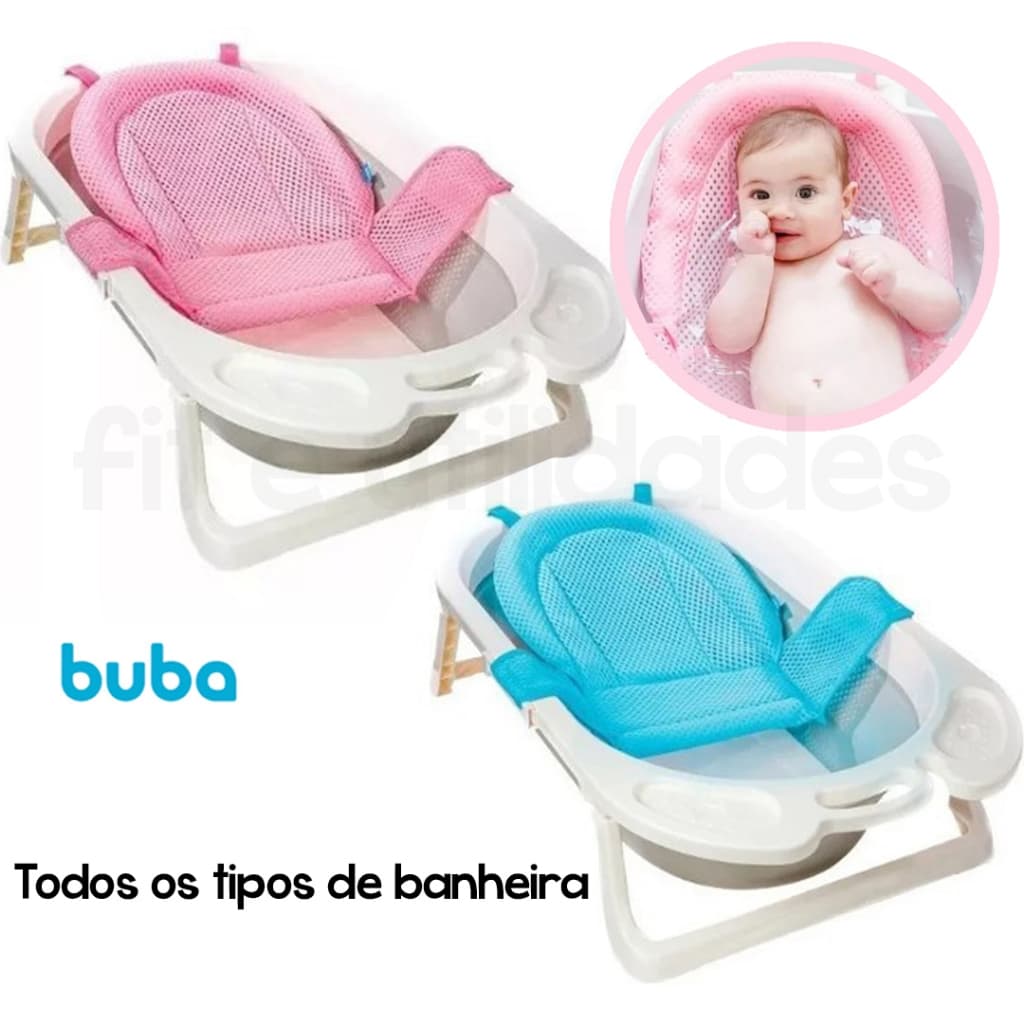 Rede de Banho para banheira Suporte Proteção Segurança Bebê Buba