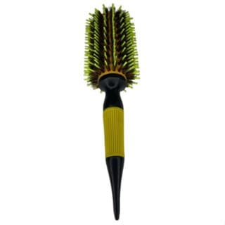 Escova modeladora para cabelo cerdas Javali Amarela Tam 18 Cod 1654