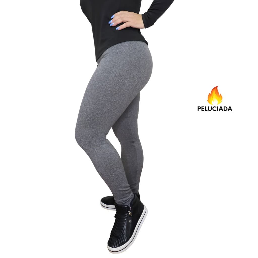 Legging Peluciada Feminina Cós Alto Costura Reforçada Quentinha