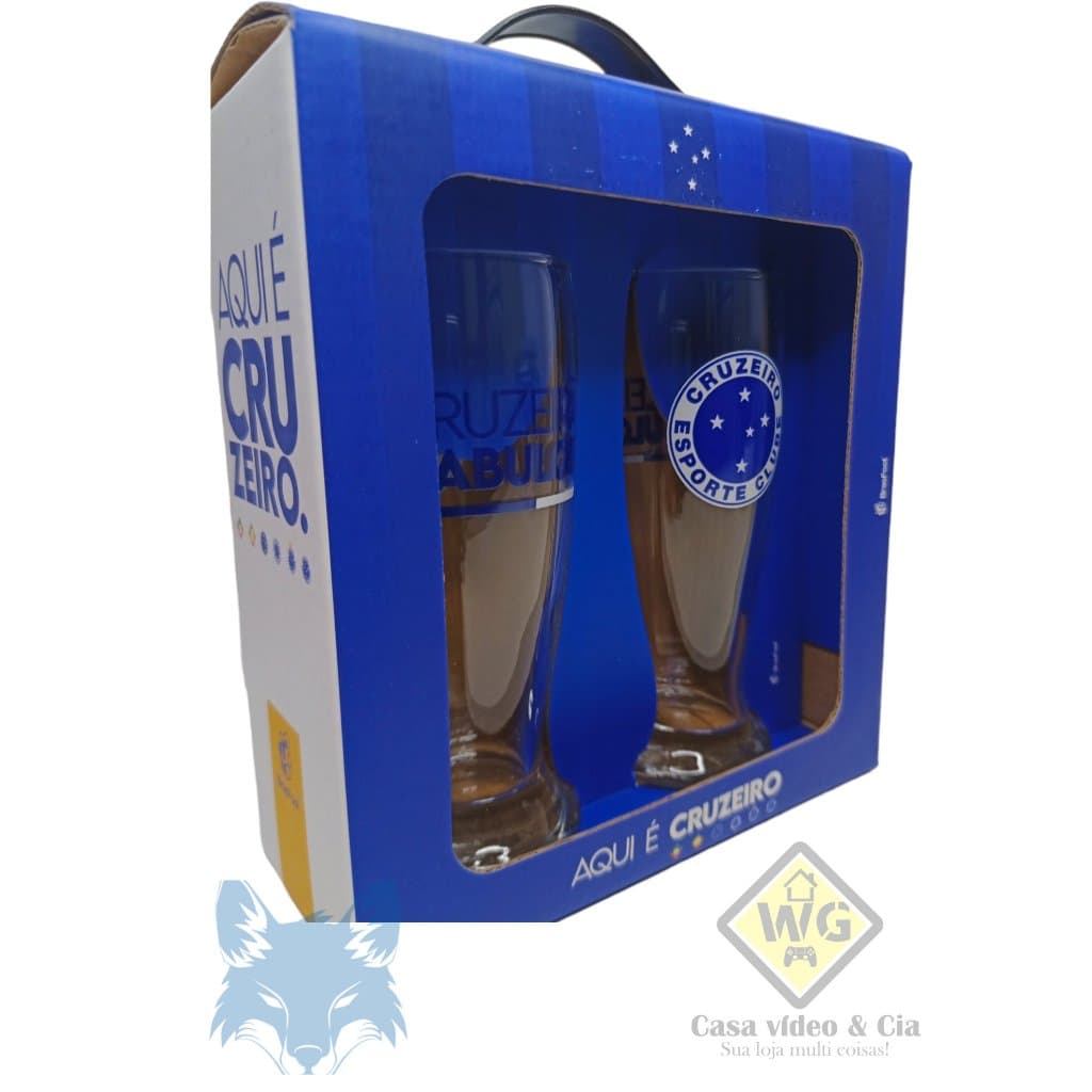 Conjunto 2 Copos Munich - Cruzeiro 200ml Cruzeirão Cabuloso
