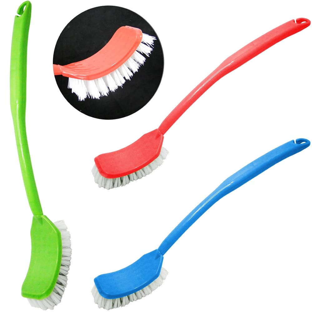 ESCOVA SANITARIA DE PLASTICO RETANGULAR COLORS 36CM