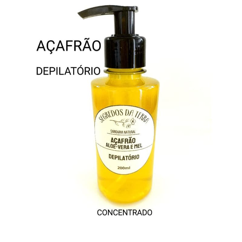 Sabonete Líquido De Açafrão e Aloe-Vera, Depilatório