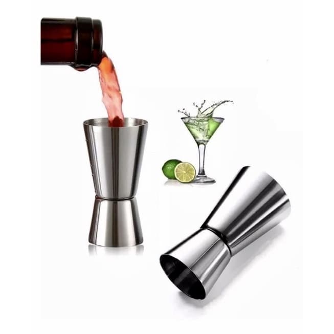 Dosador Medidor De Bebidas Duplo Barmen Inox/CS1146