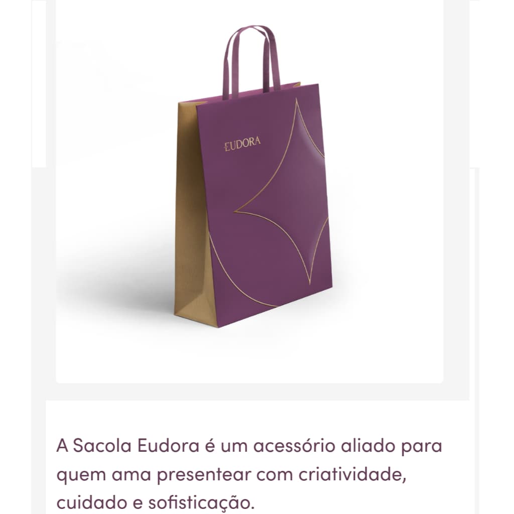 Sacola Presente Eudora Roxa (Tamanho M)