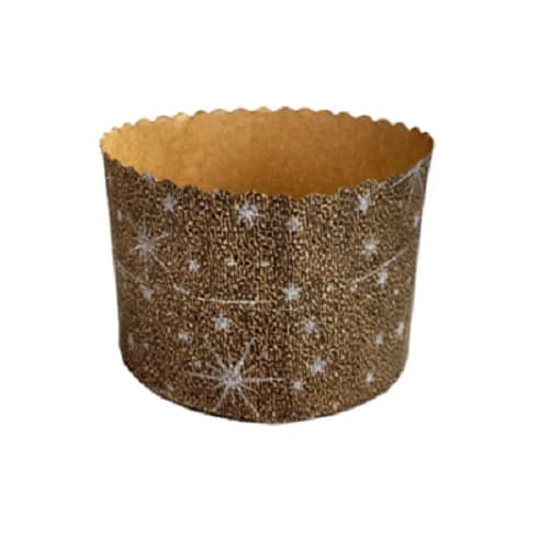 Forma Panetone Decorada ou Lisa 500gr Com 100 Unidades