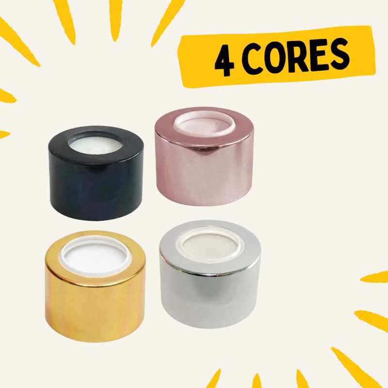 3 Tampas Luxo com Furo Rosca 28/410 para Vidro Aromatizador de Ambiente