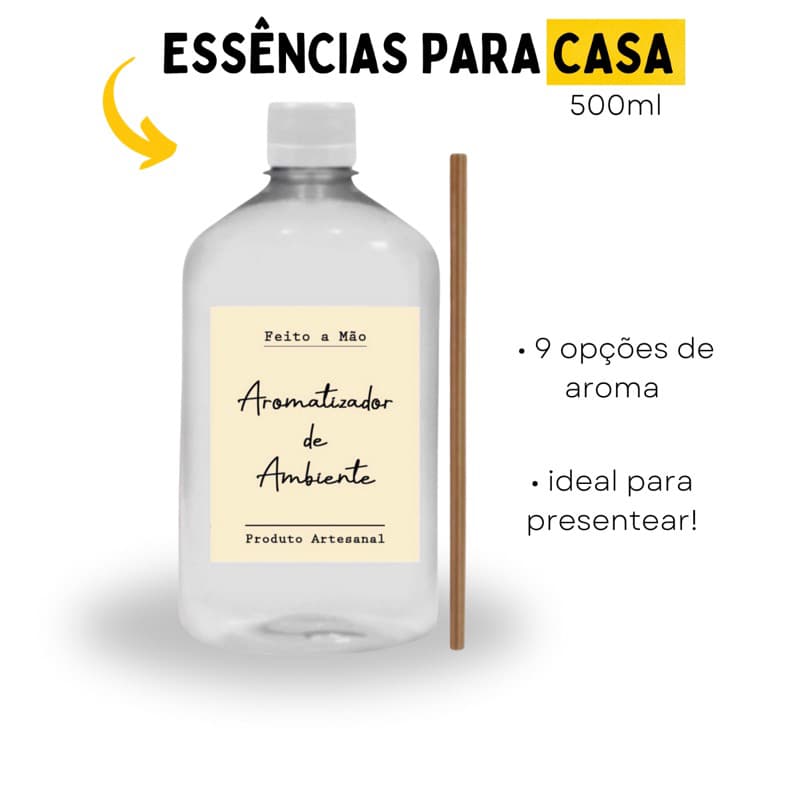 Aromatizador de Ambiente Difusor Varetas 500ml Cheiroso Aromas Escolha