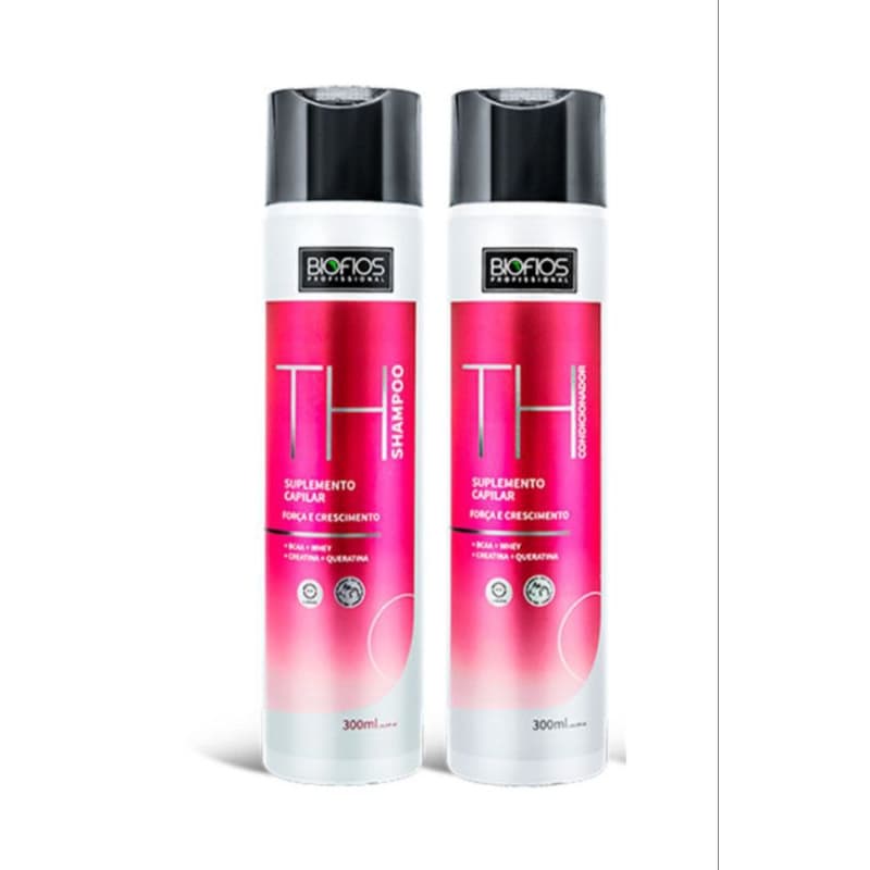 Kit Shampoo e Condicionador TH Top Hair Força e Crescimento Capilar Biofios Profissional