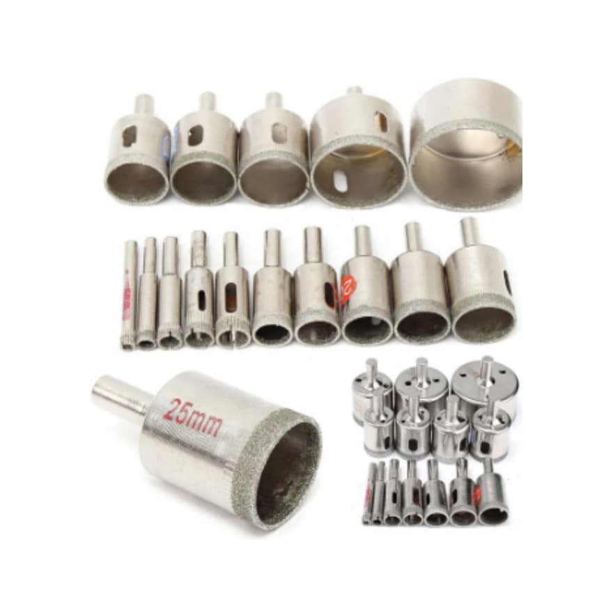 Kit 15 Brocas Diamantadas Serra Copo 6 A 50mm Vidro Ceramica