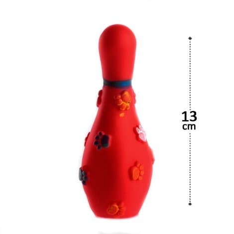 Diversão e Exercício para seu Pet: Pino de Boliche de Plástico de 13cm em Cores - 51694