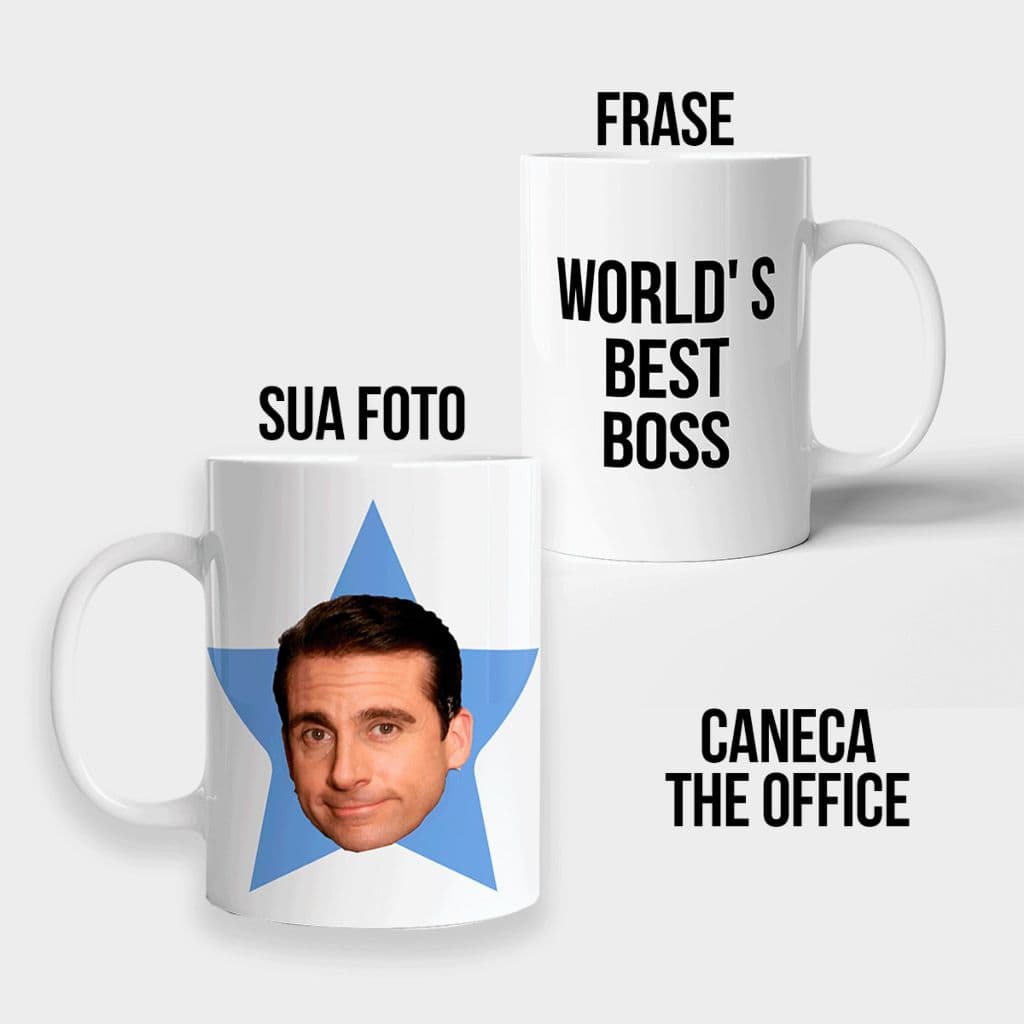 Caneca The office World's Best Boss/ BoyFriend/Friend/GirlFriend - Personalizada com sua Foto