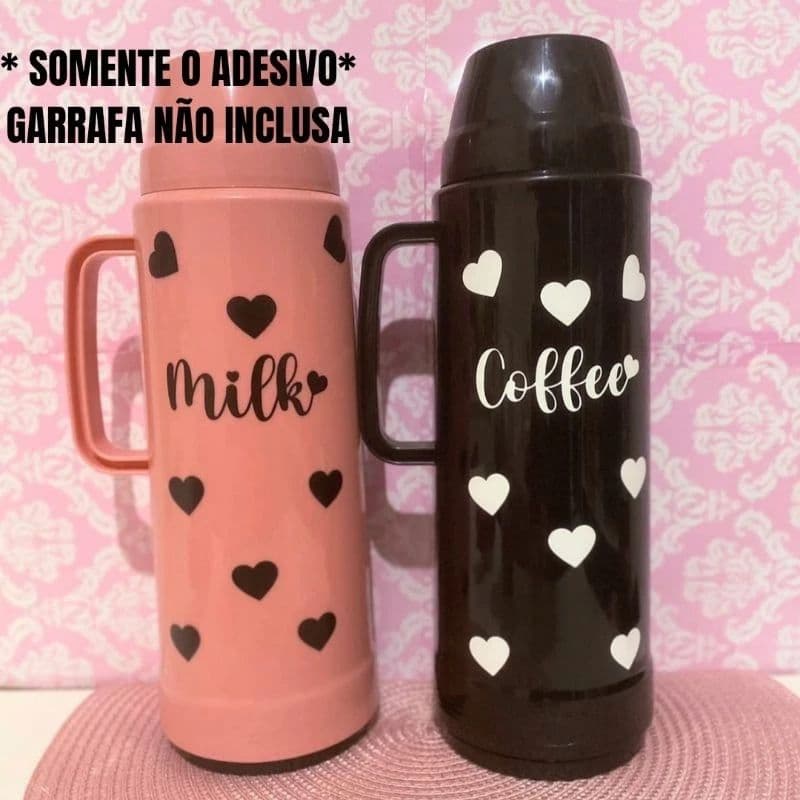 Adesivo Para garrafa Café Chá Leite Cantinho cafe (SOMENTE ADESIVO)