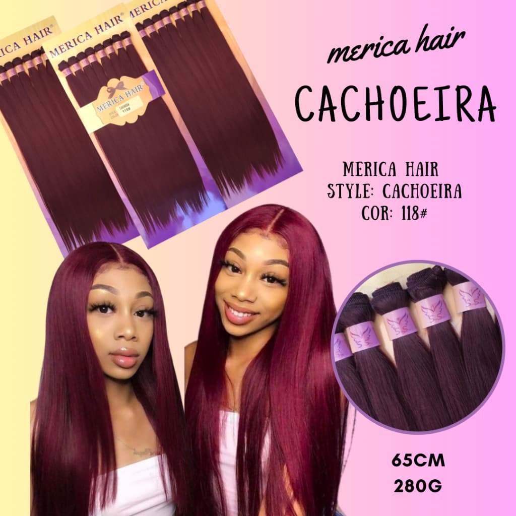 Cabelo 100% orgânico Liso Cachoeira- Merica Hair 1pct 280grs