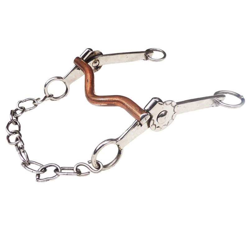 Freio L Para Cavalo Material em Inox com Bocal Baixo de Cobre Envio Imediato