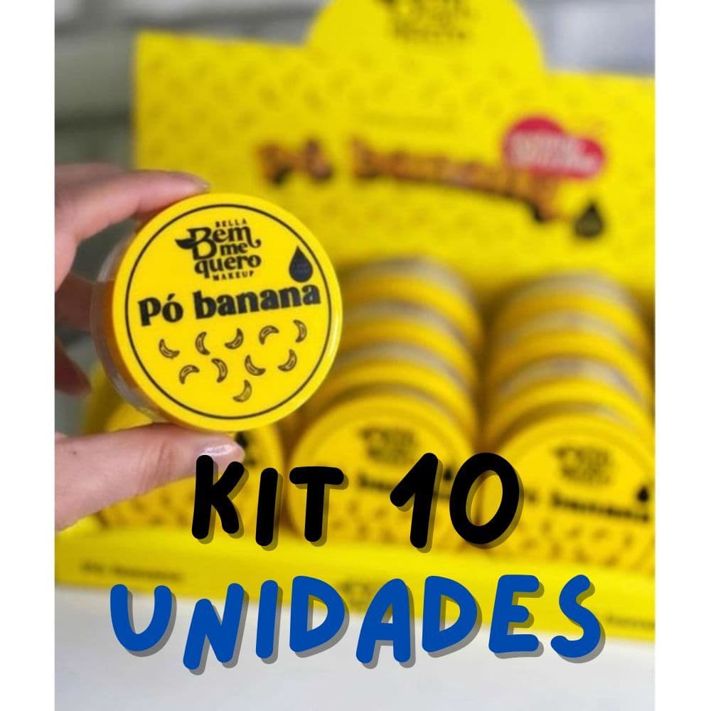 Kit 10 Unidades Pó Banana à Prova D'Água Fixador Finalizador Sela Maquiagem Revenda BELA BEM ME QUERO
