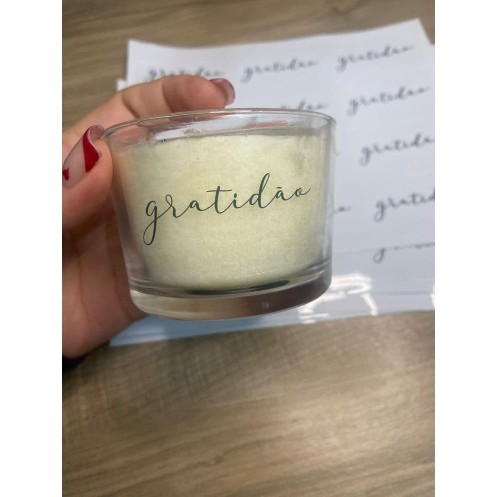 Adesivo Gratidao para pote de vela 6x4cm
