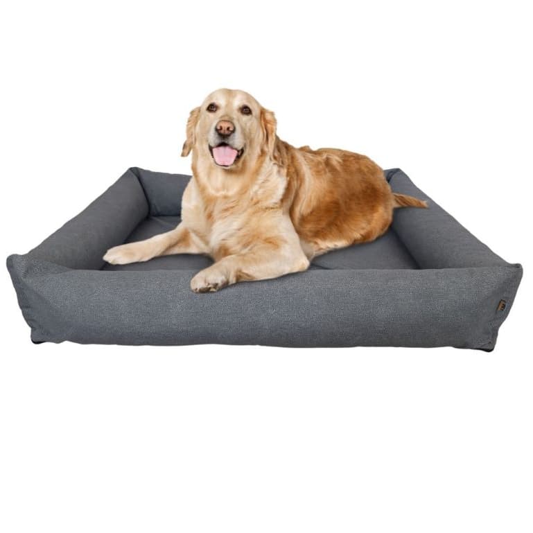 Cama para cachorro Grande Impermeável + Capa Extra CINZA - 100x84 cm