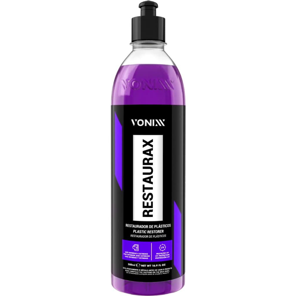Restaurax 500ml Vonixx Restaurador Automotivo Revitalizador de Plásticos